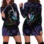 Australia Indigenous Aboriginal Arts Hoodie Dress Hummingbird - Fight Cancer In All Colors