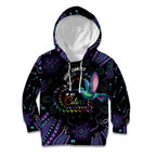 Australia Indigenous Aboriginal Arts Kid Hoodie Hummingbird - Fight Cancer In All Colors