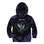 Australia Indigenous Aboriginal Arts Kid Hoodie Hummingbird - Fight Cancer In All Colors