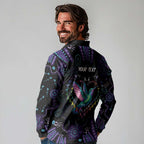 Australia Indigenous Aboriginal Arts Long Sleeve Polo Shirt Hummingbird - Fight Cancer In All Colors