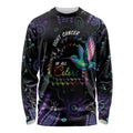 Australia Indigenous Aboriginal Arts Long Sleeve Shirt Hummingbird - Fight Cancer In All Colors