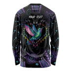 Australia Indigenous Aboriginal Arts Long Sleeve Shirt Hummingbird - Fight Cancer In All Colors