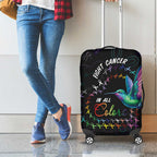Australia Indigenous Aboriginal Arts Luggage Cover Hummingbird - Fight Cancer In All Colors