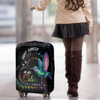 Australia Indigenous Aboriginal Arts Luggage Cover Hummingbird - Fight Cancer In All Colors