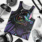 Australia Indigenous Aboriginal Arts Men Tank Top Hummingbird - Fight Cancer In All Colors