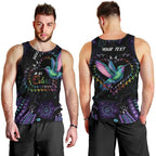 Australia Indigenous Aboriginal Arts Men Tank Top Hummingbird - Fight Cancer In All Colors