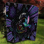 Australia Indigenous Aboriginal Arts Quilt Hummingbird - Fight Cancer In All Colors