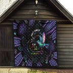 Australia Indigenous Aboriginal Arts Quilt Hummingbird - Fight Cancer In All Colors