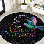 Australia Indigenous Aboriginal Arts Round Carpet Hummingbird - Fight Cancer In All Colors