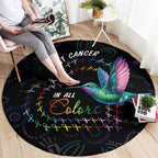 Australia Indigenous Aboriginal Arts Round Carpet Hummingbird - Fight Cancer In All Colors