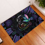 Australia Indigenous Aboriginal Arts Rubber Doormat Hummingbird - Fight Cancer In All Colors