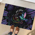 Australia Indigenous Aboriginal Arts Rubber Doormat Hummingbird - Fight Cancer In All Colors