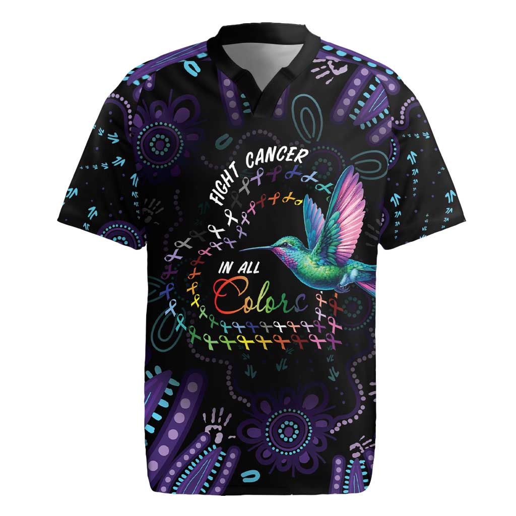 Australia Indigenous Aboriginal Arts Rugby Jersey Hummingbird - Fight Cancer In All Colors