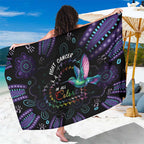 Australia Indigenous Aboriginal Arts Sarong Hummingbird - Fight Cancer In All Colors
