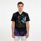 Australia Indigenous Aboriginal Arts Scrub Top Hummingbird - Fight Cancer In All Colors - Aussie Hoodie