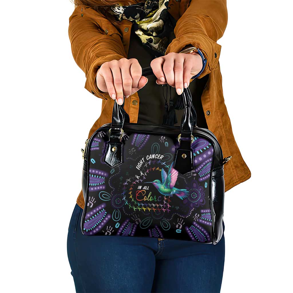 Australia Indigenous Aboriginal Arts Shoulder Handbag Hummingbird - Fight Cancer In All Colors