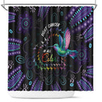 Australia Indigenous Aboriginal Arts Shower Curtain Hummingbird - Fight Cancer In All Colors