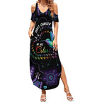 Australia Indigenous Aboriginal Arts Summer Maxi Dress Hummingbird - Fight Cancer In All Colors