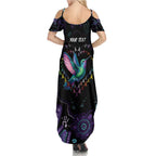 Australia Indigenous Aboriginal Arts Summer Maxi Dress Hummingbird - Fight Cancer In All Colors