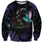 Australia Indigenous Aboriginal Arts Sweatshirt Hummingbird - Fight Cancer In All Colors
