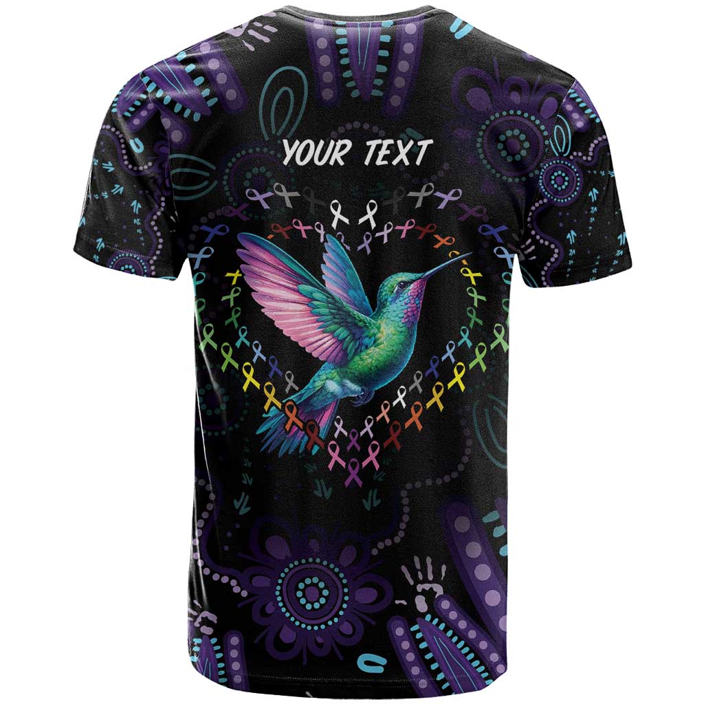 Australia Indigenous Aboriginal Arts T Shirt Hummingbird - Fight Cancer In All Colors