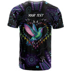 Australia Indigenous Aboriginal Arts T Shirt Hummingbird - Fight Cancer In All Colors