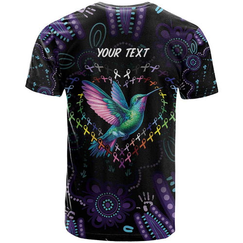 Australia Indigenous Aboriginal Arts T Shirt Hummingbird - Fight Cancer In All Colors