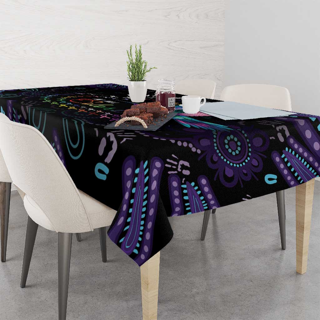 Australia Indigenous Aboriginal Arts Tablecloth Hummingbird - Fight Cancer In All Colors