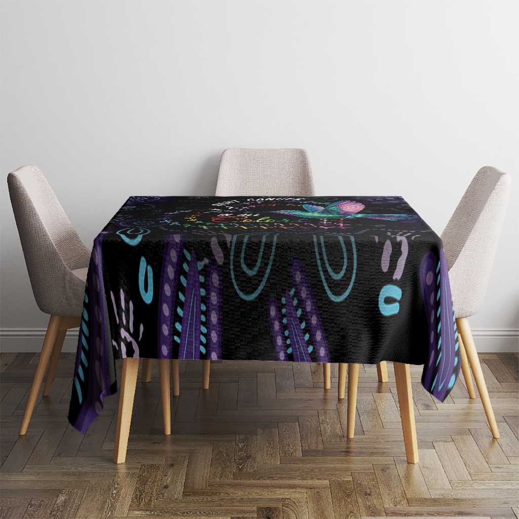 Australia Indigenous Aboriginal Arts Tablecloth Hummingbird - Fight Cancer In All Colors