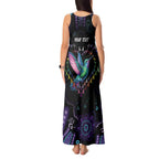 Australia Indigenous Aboriginal Arts Tank Maxi Dress Hummingbird - Fight Cancer In All Colors
