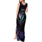 Australia Indigenous Aboriginal Arts Tank Maxi Dress Hummingbird - Fight Cancer In All Colors