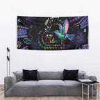 Australia Indigenous Aboriginal Arts Tapestry Hummingbird - Fight Cancer In All Colors