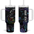 Australia Indigenous Aboriginal Arts Tumbler With Handle Hummingbird - Fight Cancer In All Colors