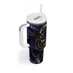 Australia Indigenous Aboriginal Arts Tumbler With Handle Hummingbird - Fight Cancer In All Colors