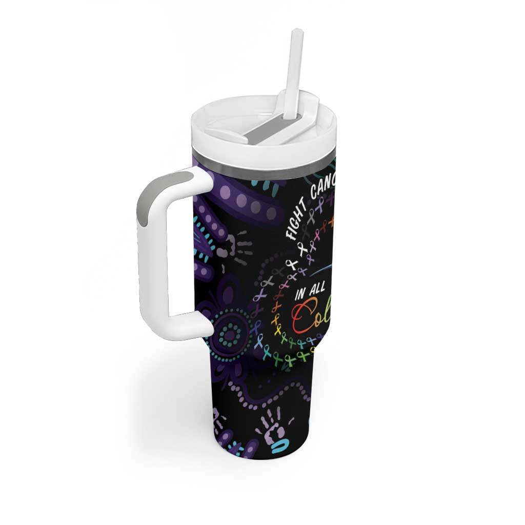 Australia Indigenous Aboriginal Arts Tumbler With Handle Hummingbird - Fight Cancer In All Colors