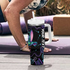 Australia Indigenous Aboriginal Arts Tumbler With Handle Hummingbird - Fight Cancer In All Colors