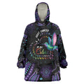 Australia Indigenous Aboriginal Arts Wearable Blanket Hoodie Hummingbird - Fight Cancer In All Colors