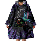 Australia Indigenous Aboriginal Arts Wearable Blanket Hoodie Hummingbird - Fight Cancer In All Colors