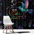 Australia Indigenous Aboriginal Arts Window Curtain Hummingbird - Fight Cancer In All Colors