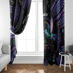 Australia Indigenous Aboriginal Arts Window Curtain Hummingbird - Fight Cancer In All Colors