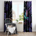 Australia Indigenous Aboriginal Arts Window Curtain Hummingbird - Fight Cancer In All Colors