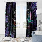 Australia Indigenous Aboriginal Arts Window Curtain Hummingbird - Fight Cancer In All Colors