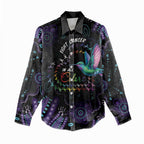 Australia Indigenous Aboriginal Arts Women Casual Shirt Hummingbird - Fight Cancer In All Colors