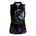 Australia Indigenous Aboriginal Arts Women Sleeveless Polo Shirt Hummingbird - Fight Cancer In All Colors