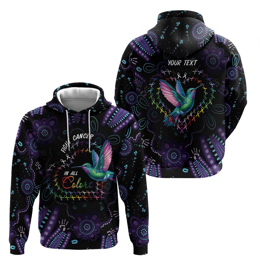 Australia Indigenous Aboriginal Arts Zip Hoodie Hummingbird - Fight Cancer In All Colors