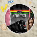 personalised-panther-rugby-nrl-premiers-beach-blanket-panther-pride-black-pink-sporty-vibe