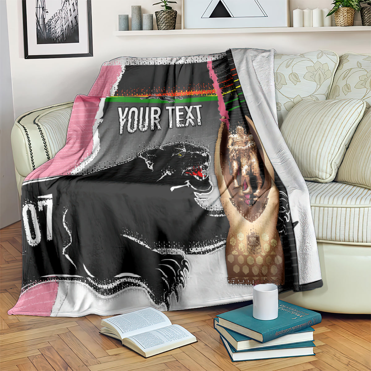 personalised-panther-rugby-nrl-premiers-blanket-panther-pride-black-pink-sporty-vibe
