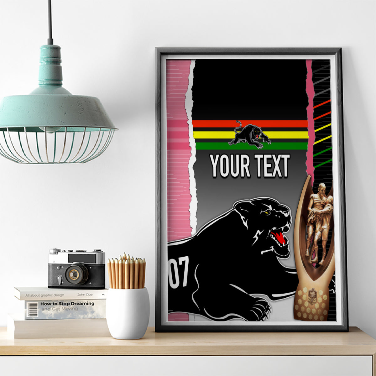 personalised-panther-rugby-nrl-premiers-canvas-wall-art-panther-pride-black-pink-sporty-vibe