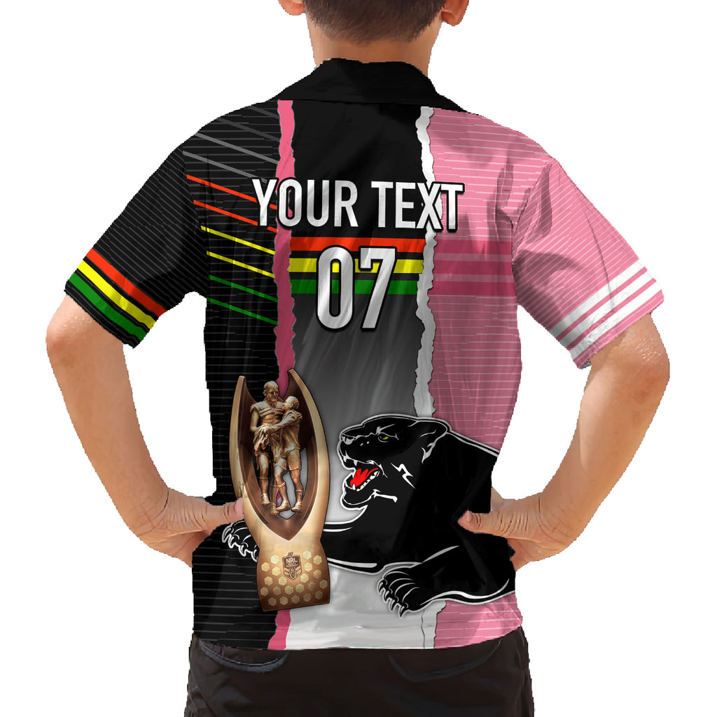 personalised-panther-rugby-nrl-premiers-family-matching-summer-maxi-dress-and-hawaiian-shirt-panther-pride-black-pink-sporty-vibe