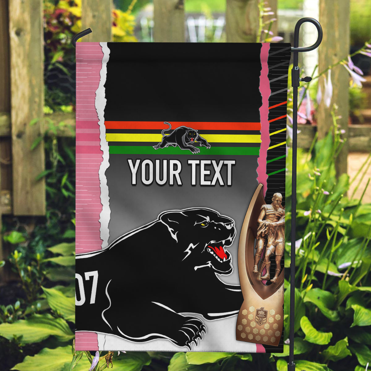 personalised-panther-rugby-nrl-premiers-garden-flag-panther-pride-black-pink-sporty-vibe